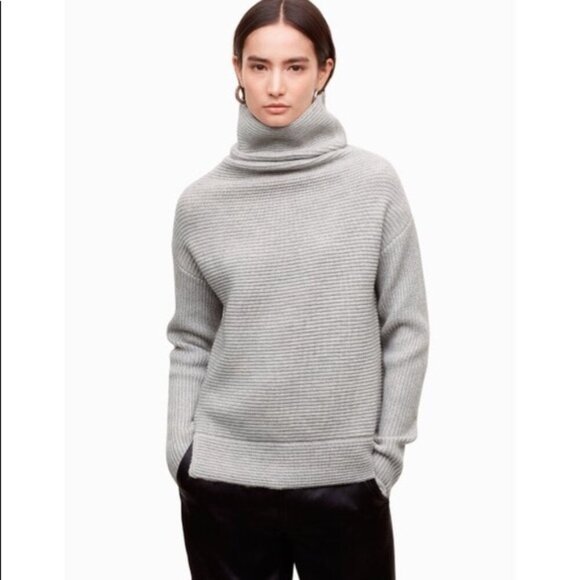 The Group Babaton Waffle Knit Cowl Neck Top - Picture 1 of 10